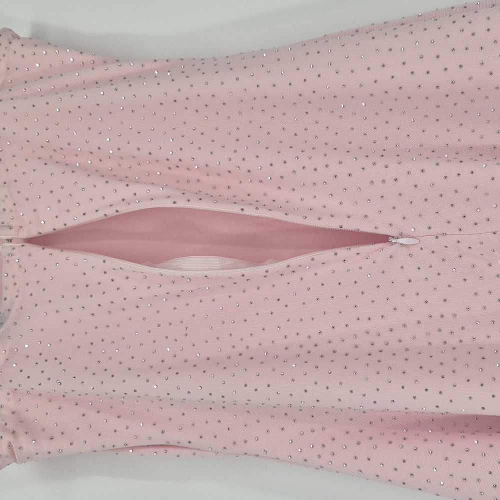 Windsor Baby Pink Sparkling Perfection Rhinestone A-Line Mini Dress - Picture 9 of 12